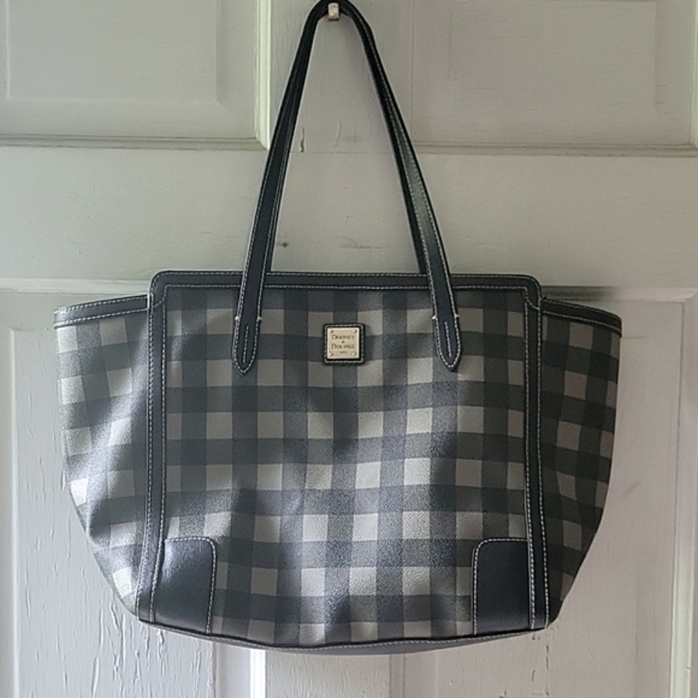 Dooney and Bourke Large Plaid hunter green handbag